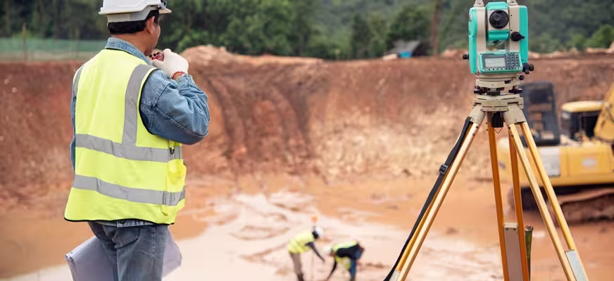 Geotechnical site investigation and soil-testing activities for a construction project